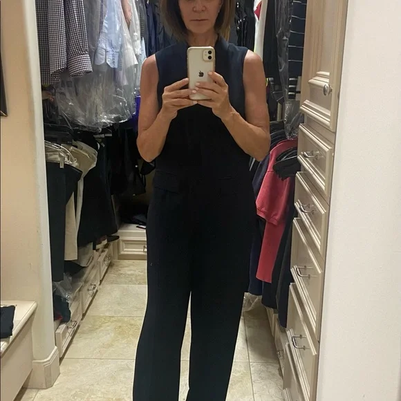 Worth NY Navy Tuxedo Jumpsuit - Size 2